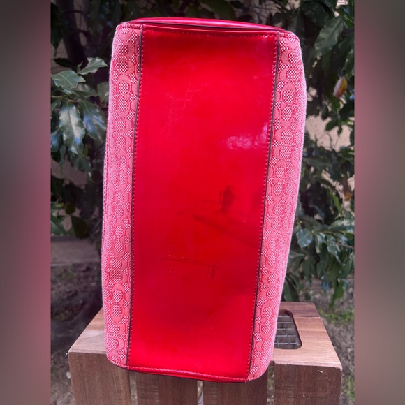 Coach Poppy in Orange Red Shoulder Bag & matching wristlet mini/micro c - Picture 5 of 11